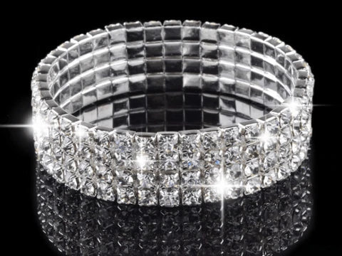 AM | Crystal Bridal Bracelet - The Dress Outlet