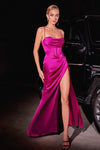 Prom Dresses Fitted Long Sexy Corset Prom Dress Magenta