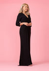 Formal Dresses Long Formal Stretch Evening Long Sleeve Dress Black