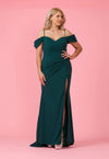 Formal Dresses Long Formal Off The Shoulder Wrap Evening Dress Emerald Green