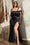 Plus Size Dresses Front Knot Plus Size Formal Prom Long Dress Black