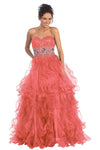 Strapless Long Prom Dress Formal Evening Gown - The Dress Outlet Elizabeth K