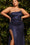 Plus Size Strapless Sexy Long Prom Dress Navy